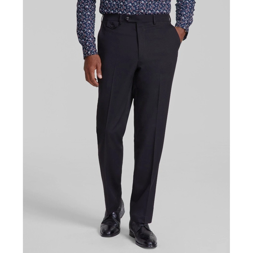 Tayion Collection Men's Black‎ Solid Classic-Fit Suit Pants Size 36W 30L